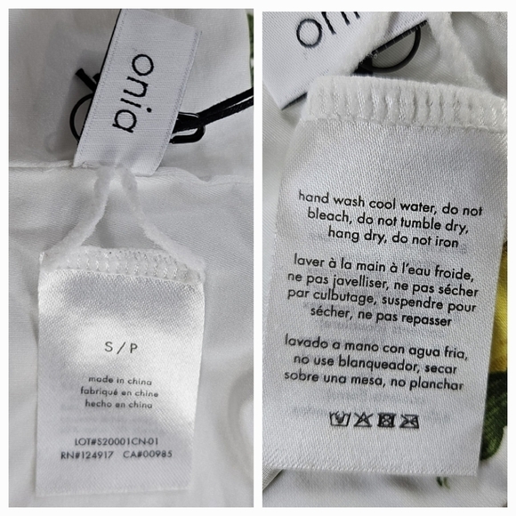 Onia Liberty Yellow Rose Print Zoe Bikini Top - Picture 7 of 7